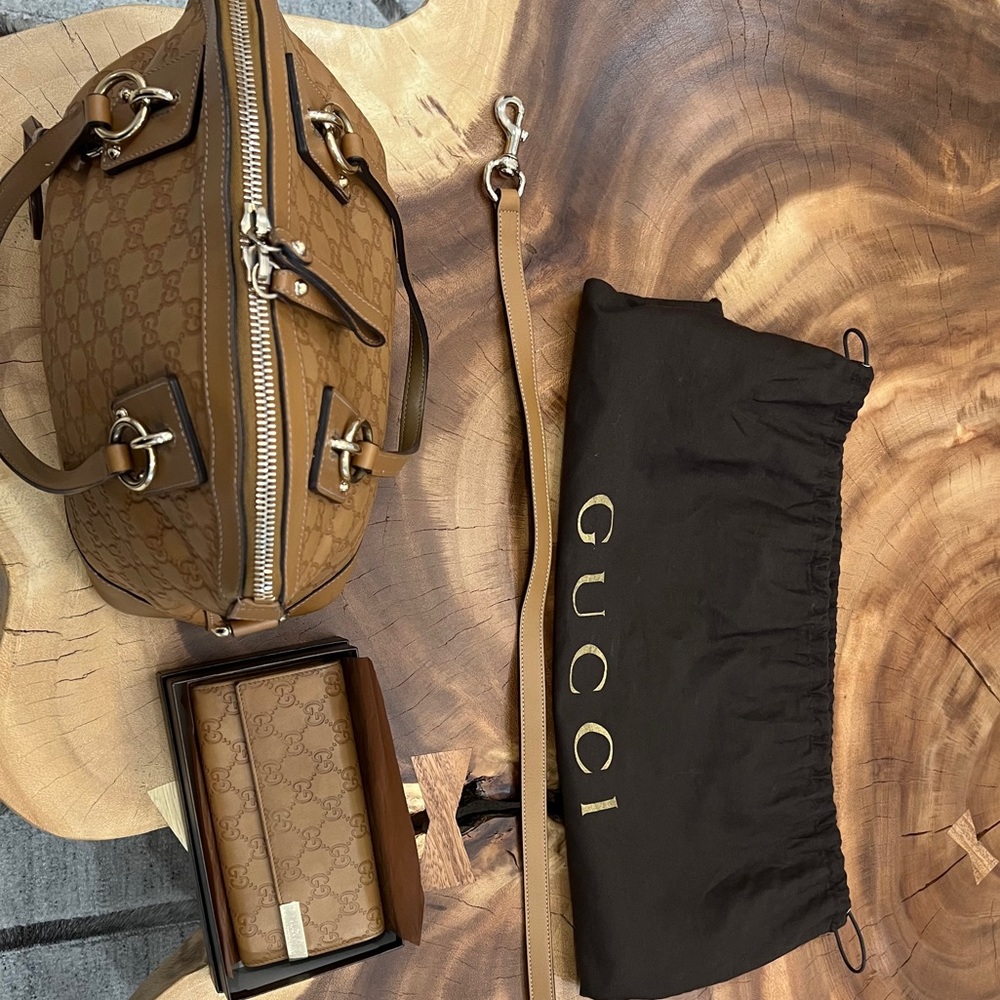 Gucci Satchel Cognac Leather Shoulder Bag - Picture 7 of 7